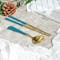 Table Matters Waltz 2pc Portable Cutlery Set - Teal Green - 1