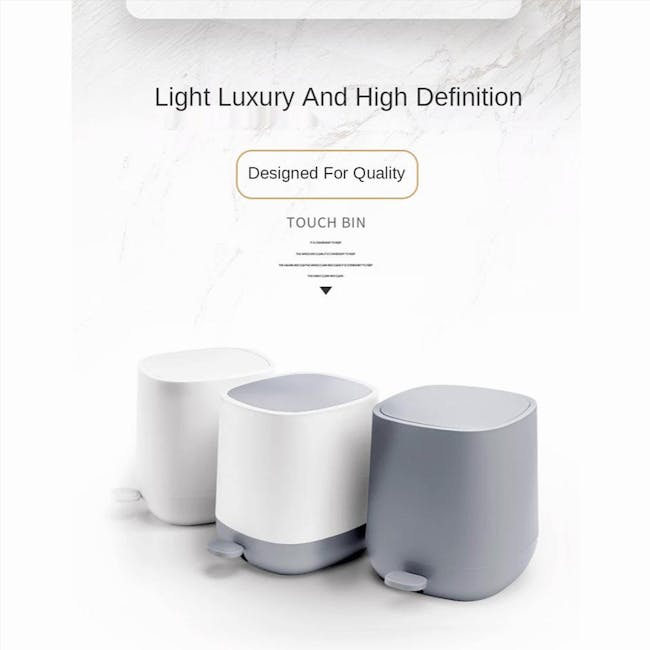 R&R Pedal Trash Can - Black - 6 - Light luxury, high definition, sleek design, modern aesthetic, touchable bins, minimalist