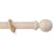 Wooden Curtain Rod with Wall Mount 1.5m - Natural - 2