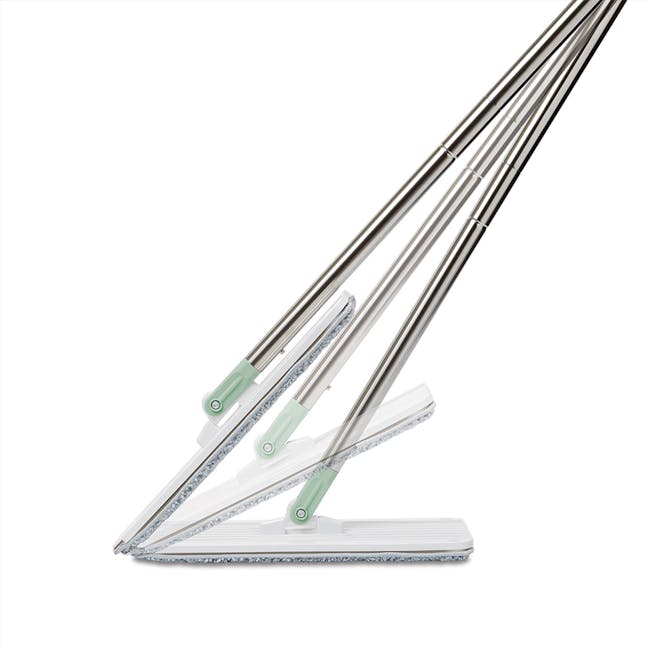 3M™ Scotch-Brite™ Compact Hands-Free Flat Mop with Bucket - 10 - Dust-free cleaning tool, stainless steel handle, ergonomic