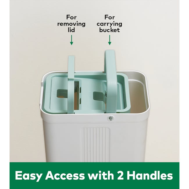 3M™ Scotch-Brite™ Compact Hands-Free Flat Mop with Bucket - 22 - Dual handles for easy removal and carrying, Compact design