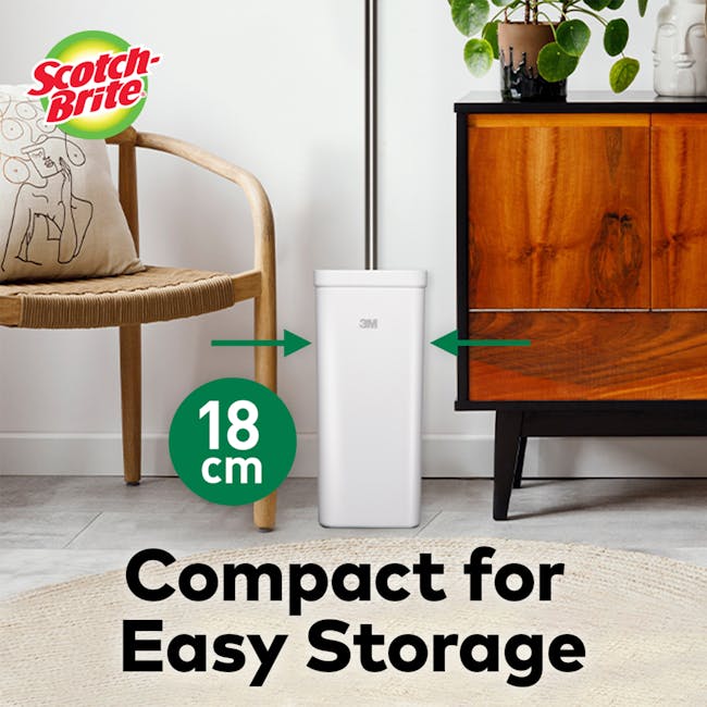 3M™ Scotch-Brite™ Compact Hands-Free Flat Mop with Bucket - 25 - Scotch-Brite, compact storage, 18 cm, wooden furniture