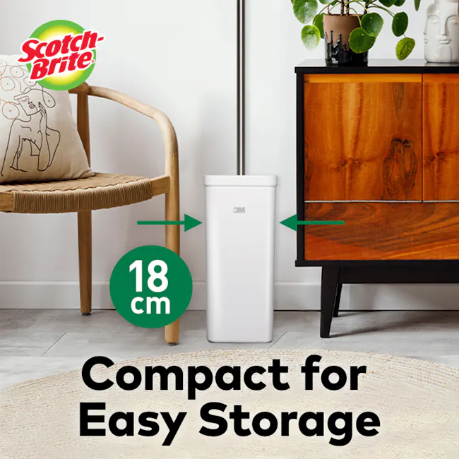 3M™ Scotch-Brite™ Compact Hands-Free Flat Mop with Bucket - 25 - Scotch-Brite, compact storage, 18 cm, wooden furniture