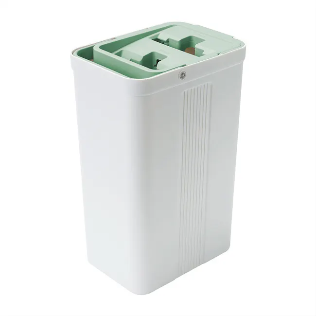 3M™ Scotch-Brite™ Compact Hands-Free Flat Mop with Bucket - 7 - White, modern, sleek, minimalist, plastic, container