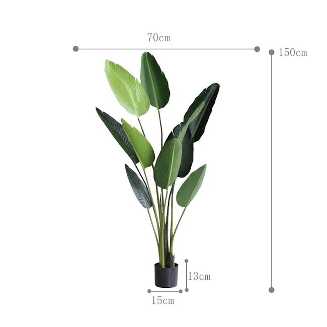 Potted Faux Traveller's Palm Tree 150 cm - 5
