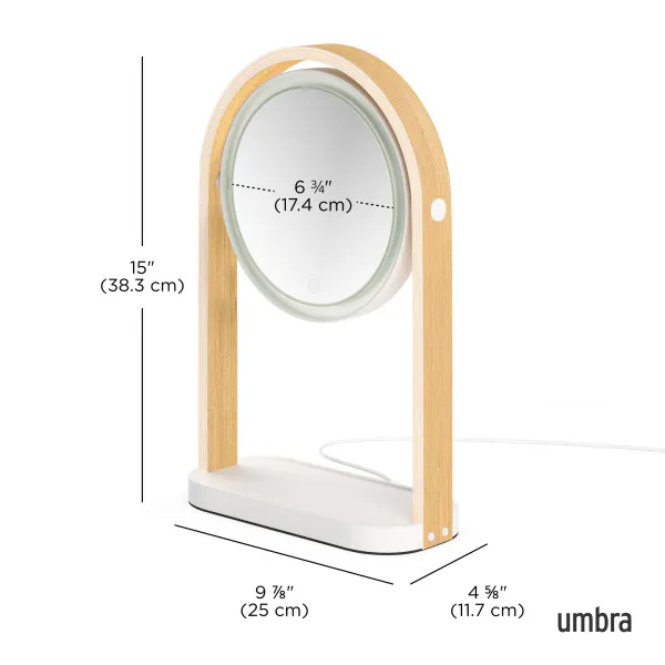 Dimensions and/or measurements for Bellwood LED Vanity Mirror - White/Natural