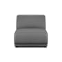 Milan 4 Seater Corner Extended Sofa - Smokey Grey (Faux Leather) - 9