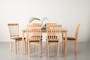 Charmant Dining Table 1.4m in Natural with Miranda Bench 1m and 2 Miranda Chairs in Sea Green - 4