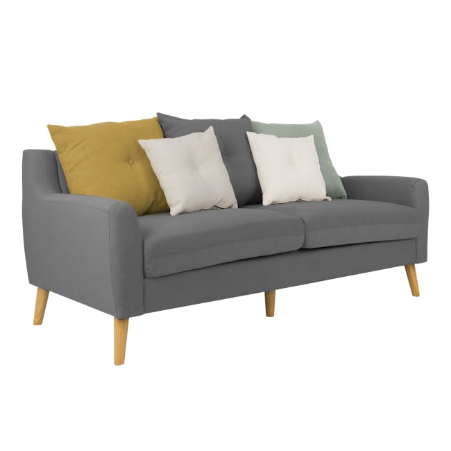 Evan 3 Seater Sofa with Evan Armchair - Charcoal Grey - 3