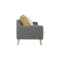 Evan 3 Seater Sofa with Evan Armchair - Charcoal Grey - 4