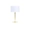 Reese Table Lamp - White, Brass