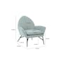 (As-is) Esther Lounge Chair - Pale Silver - 8