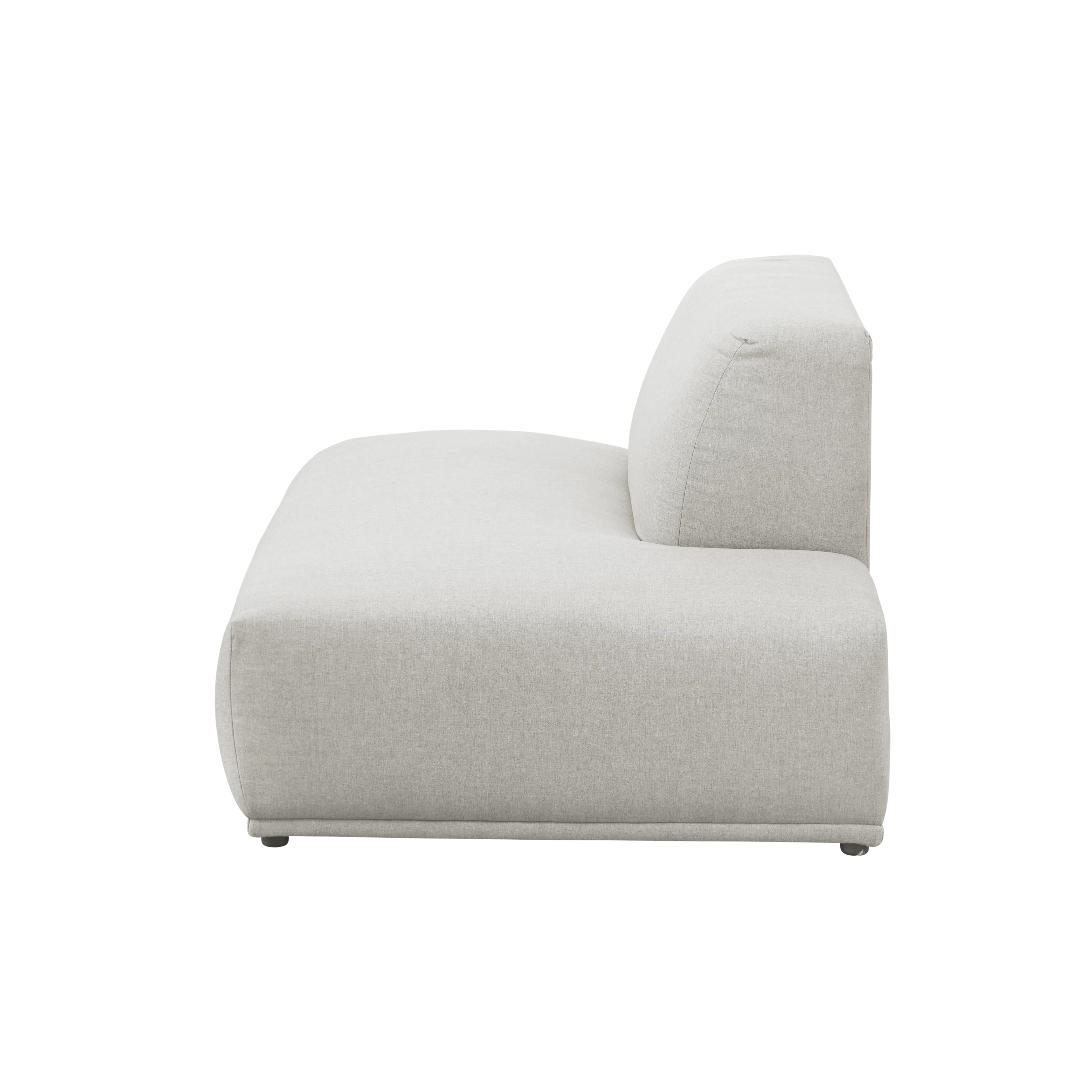 (As-is) Milan Right Extended Unit - Ivory (Fabric) - 9