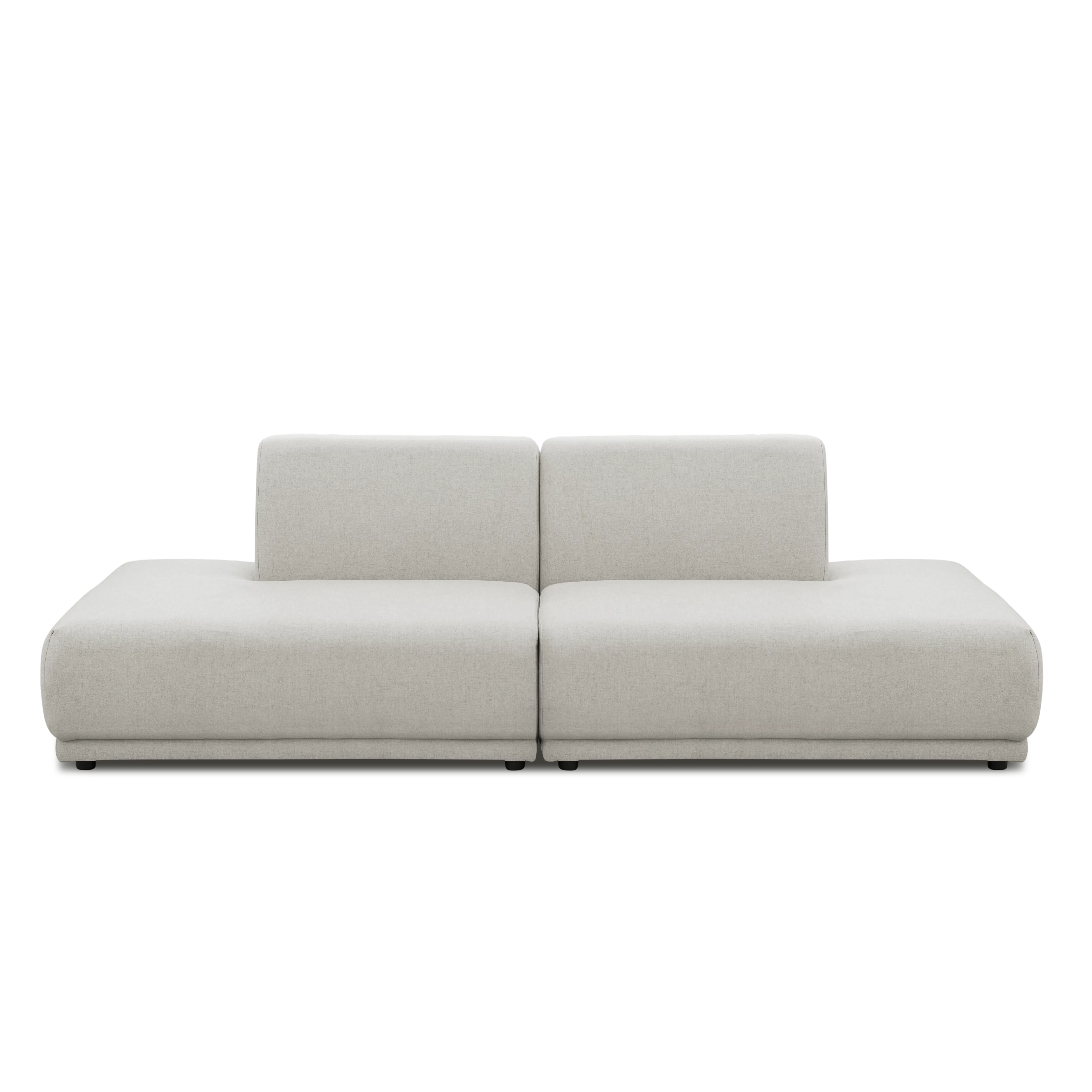 (As-is) Milan Right Extended Unit - Ivory (Fabric) - 11