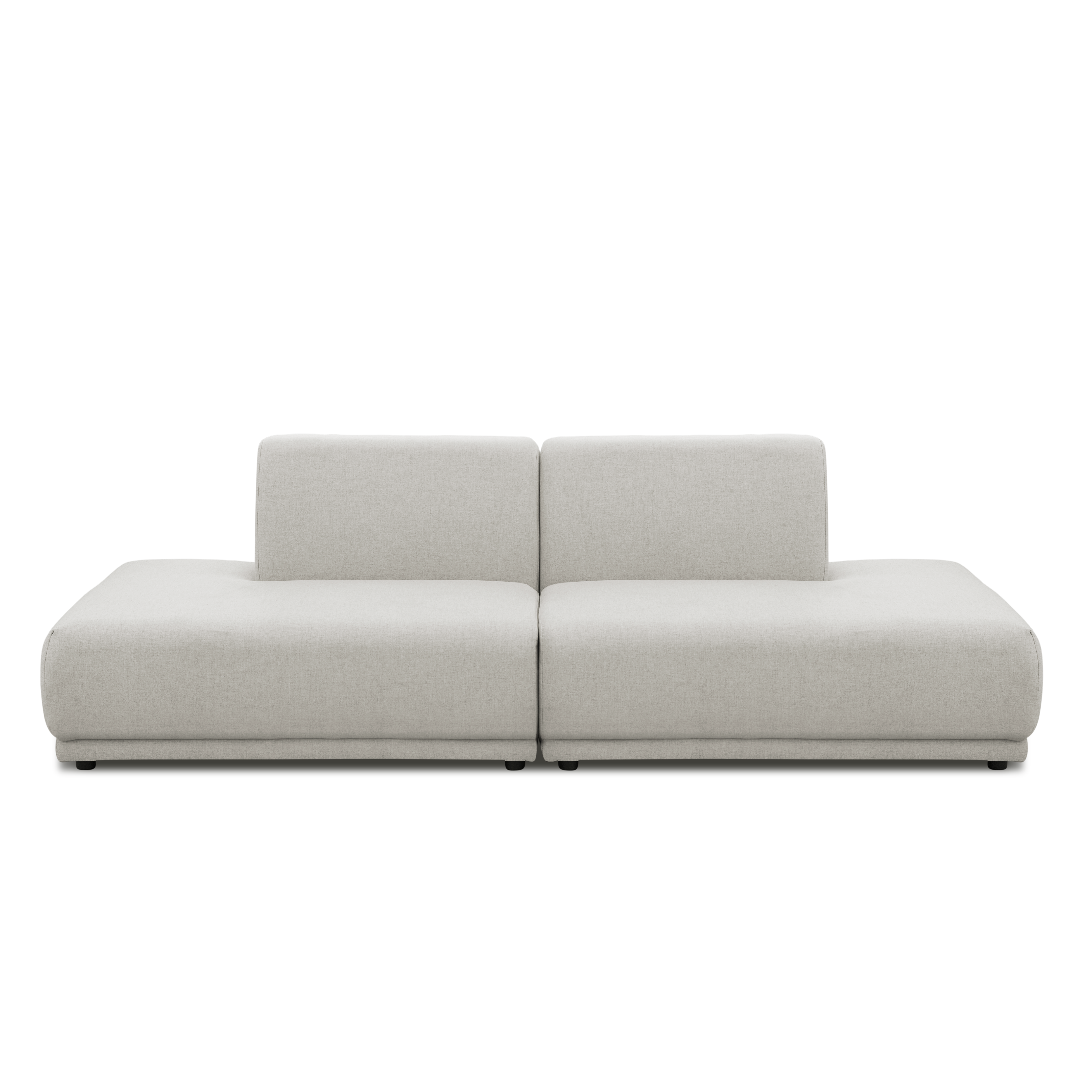 Milan Duo Extended Sofa - Ivory (Fabric)