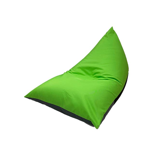 Splash Waterproof Outdoor Triangle Bean Bag - Lime Green - 7