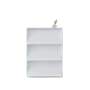 Ezbo 3 Door Cabinet with Flip Up Retractable Door - White - 0