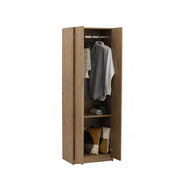 Miah 2 Door Wardrobe - Oak - 2