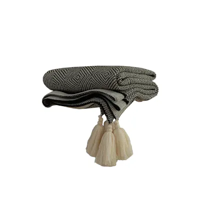 Hetty Throw - Black, White
