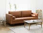 Nolan 3 Seater Sofa - Penny Brown (Premium Aniline Leather) - 1