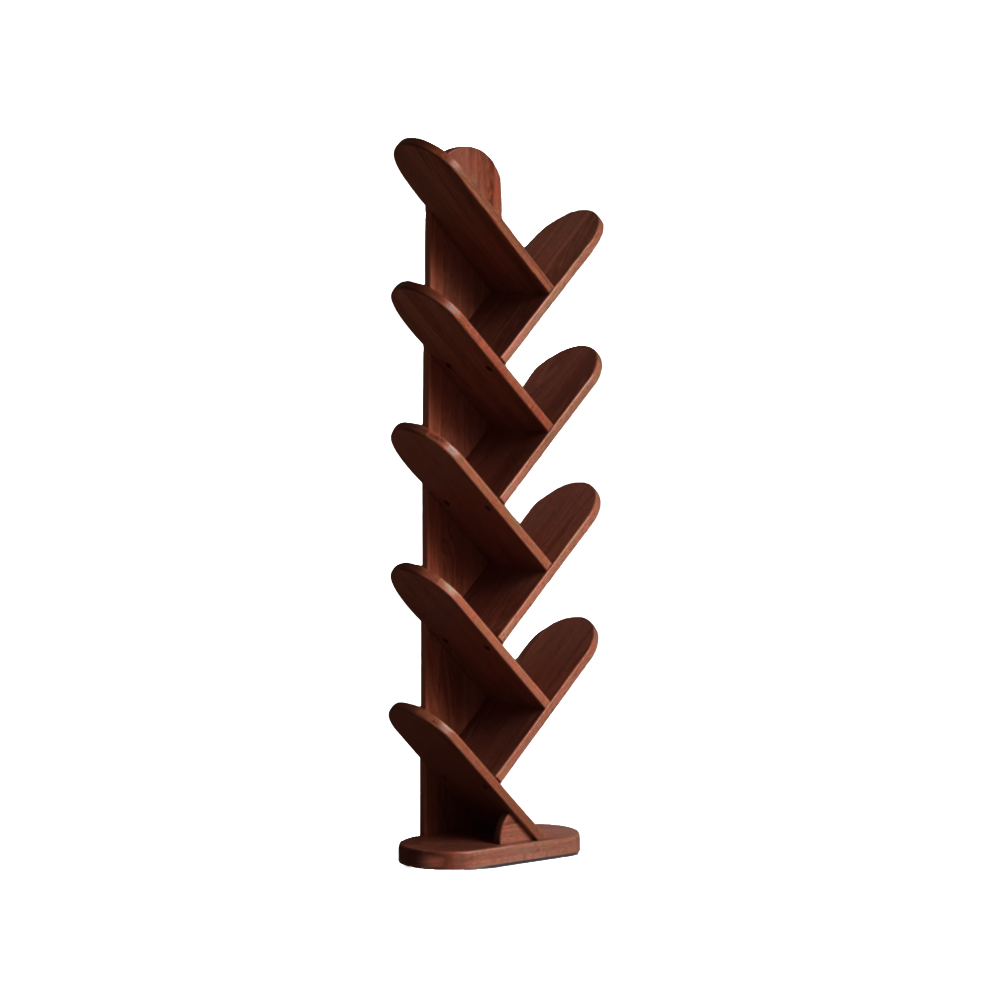 Tresa 10-tier Display Bookshelf - Walnut
