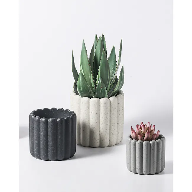 Yoshi Ceramic Pot - White - 4