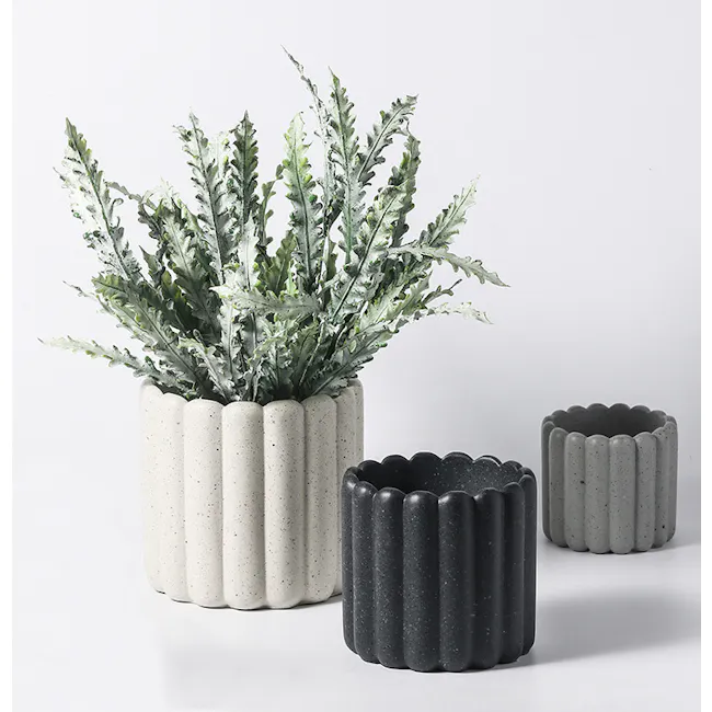 Yoshi Ceramic Pot - White - 3