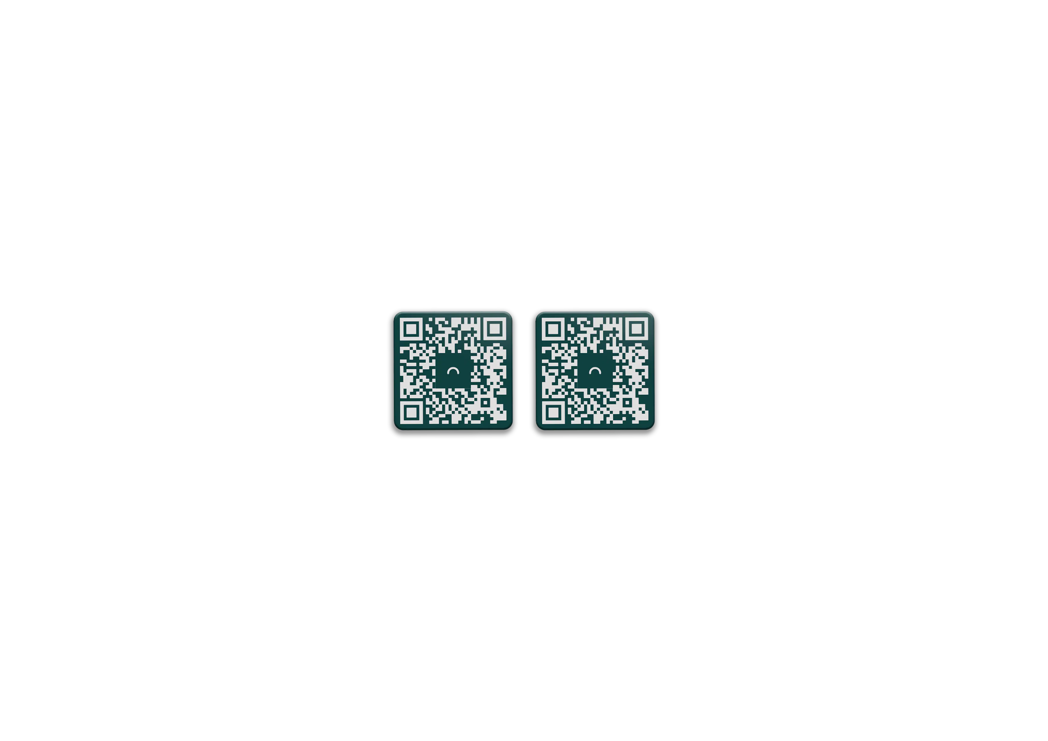 igloohome Glass Door Lock - 15 - QR code with smiley face, Two QR codes side by side, Square QR codes on black background