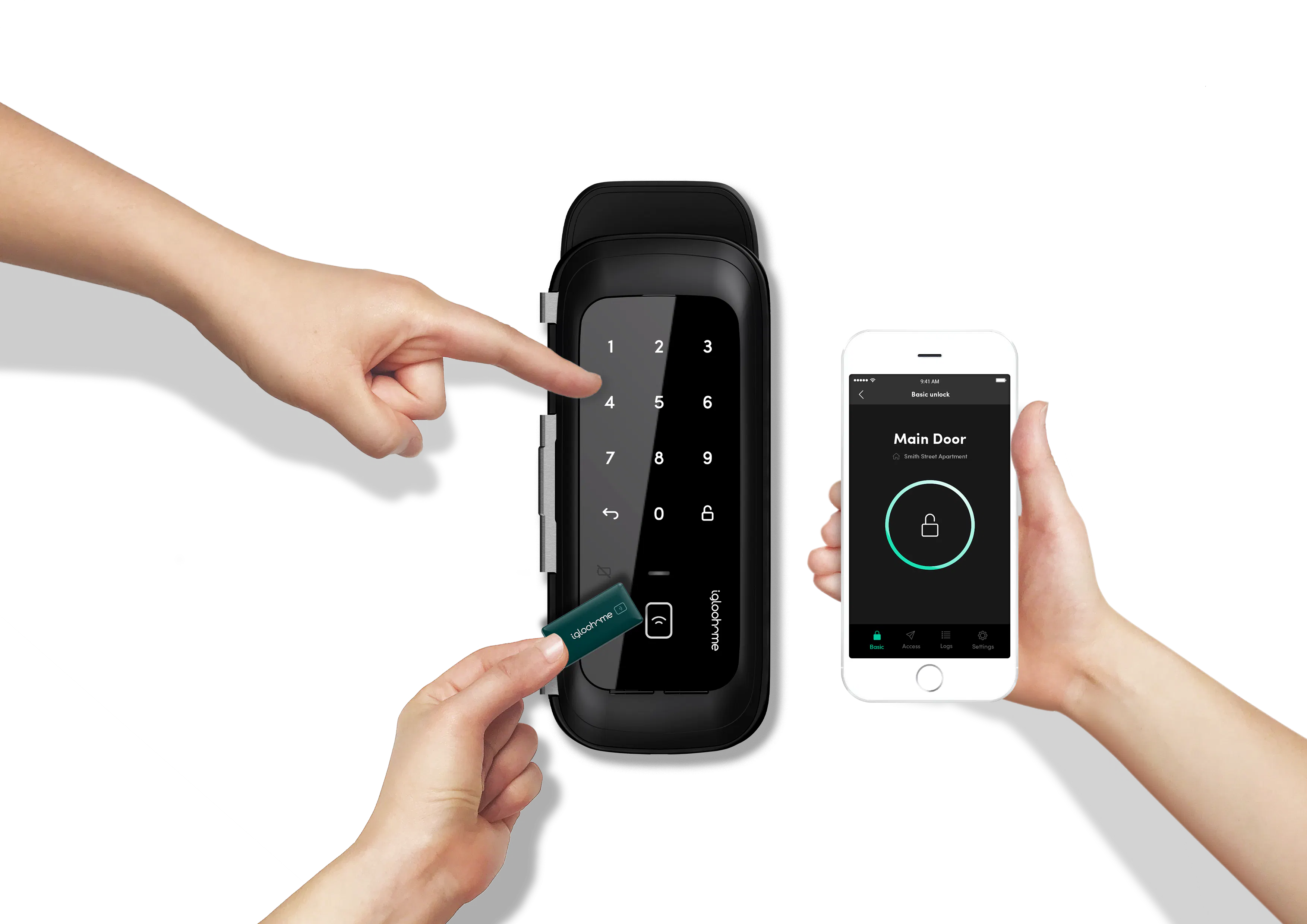 igloohome Glass Door Lock - 12 - Unlocking Smart Home Devices with Digital Key, Advanced Security Features in Smart Locks