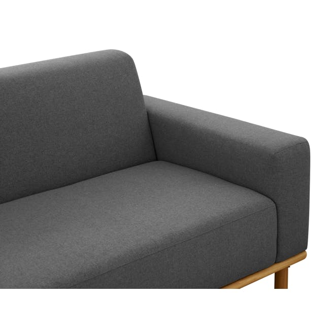 Cairo 3 Seater Sofa - Oak, Charcoal Grey - 5