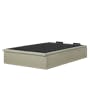 ESSENTIALS King Storage Bed - Taupe (Faux Leather) - 3