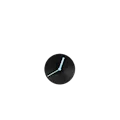 Mosery Corner Wall Clock - Black