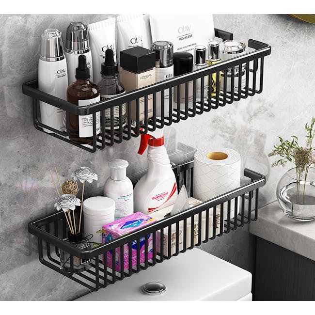 Alzir Shampoo Shelves - Black (3 Sizes) - 1