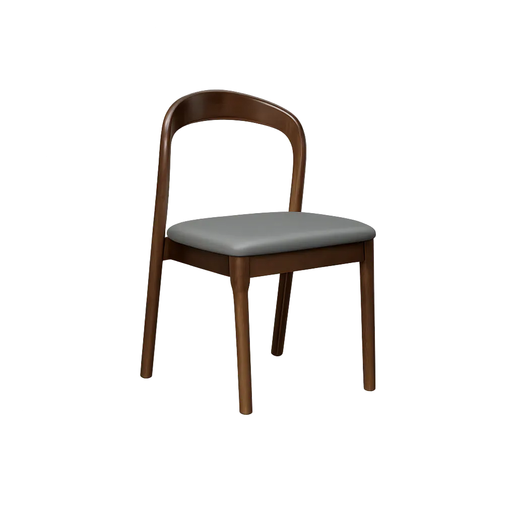 Camry Dining Chair - Walnut, Grey (Pet Friendly)