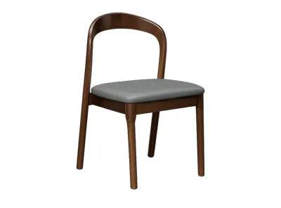 Camry Dining Chair - Walnut, Grey (Pet Friendly)