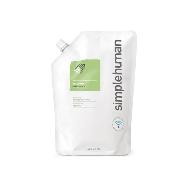 simplehuman HandSoap 1L Refill - Cucumber - 1 - Cucumber Concombre, Hand Soap, Moisturizing Hydrant, Simple Human, 34 fl.