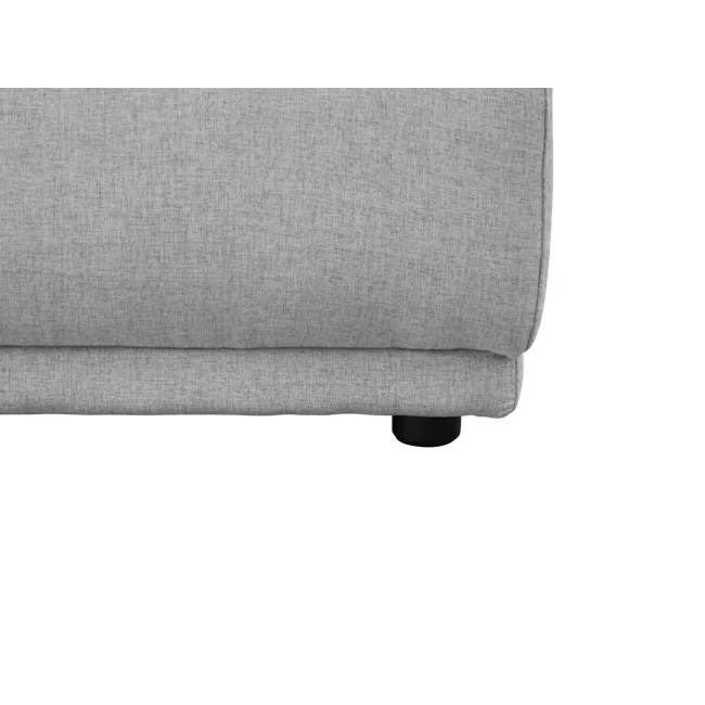 Milan 4 Seater Extended Sofa - Slate (Fabric) - 19 - Modern fabric upholstery, Cozy gray sofa cover, Fine textured fabric