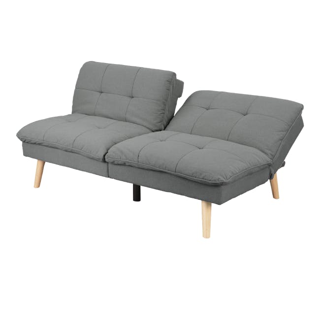 Jen Sofa Bed - Pewter Grey (Eco Clean Fabric) - 2