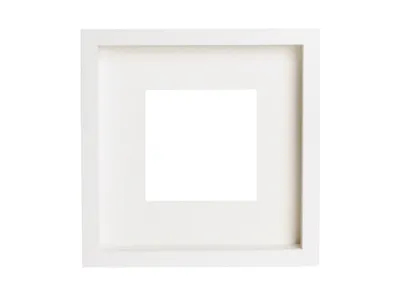 12-Inch Square Wooden Frame - White