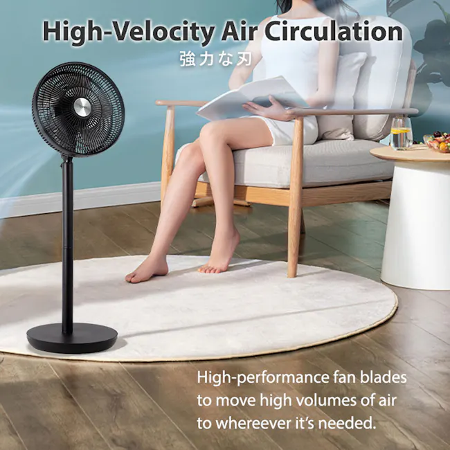 IONA 12" High Velocity Stand Fan - Black - 12