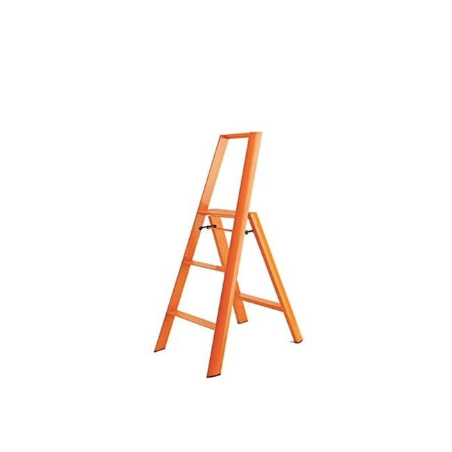 Hasegawa Lucano Aluminium 3 Step Ladder - Orange - 0