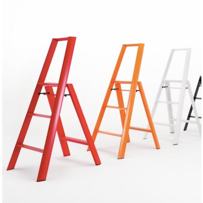 Hasegawa Lucano Aluminium 3 Step Ladder - Orange - 2