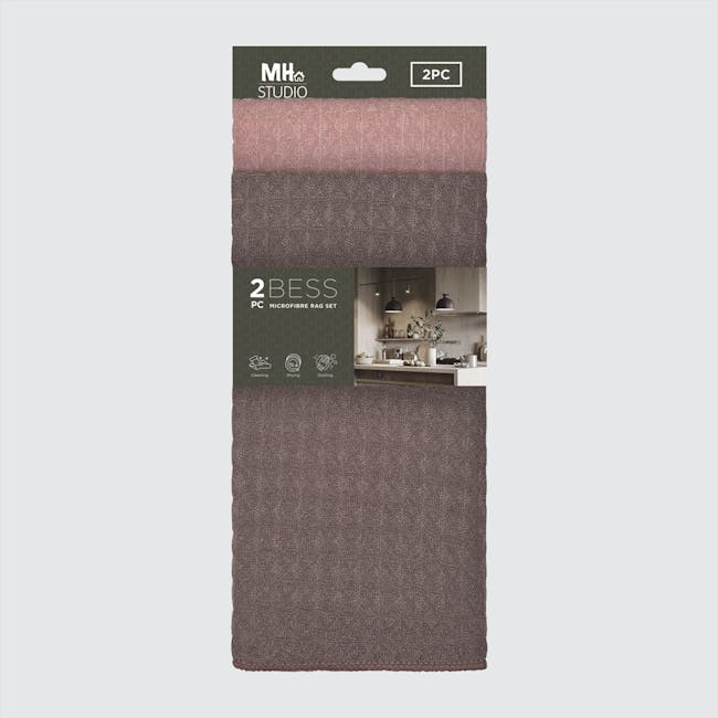 Milton Home Kitchen Microfiber Rectangle Towel (2 Pieces) - Waffle - 3