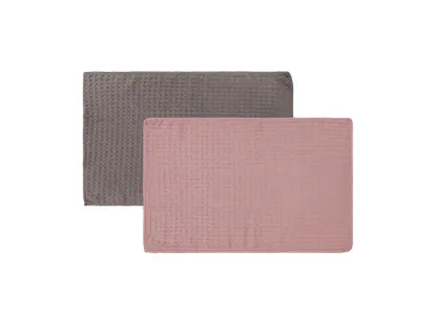 Milton Home Kitchen Microfiber Rectangle Towel (2 Pieces) - Waffle