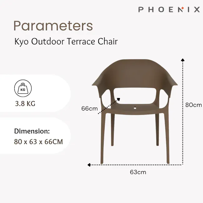 Kyo Stackable Chair - Moon Black - 9