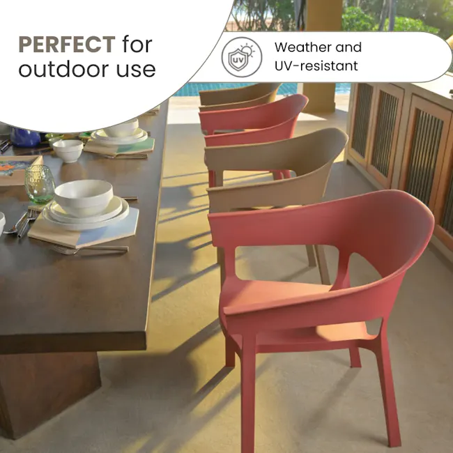 Kyo Stackable Chair - Moon Black - 4