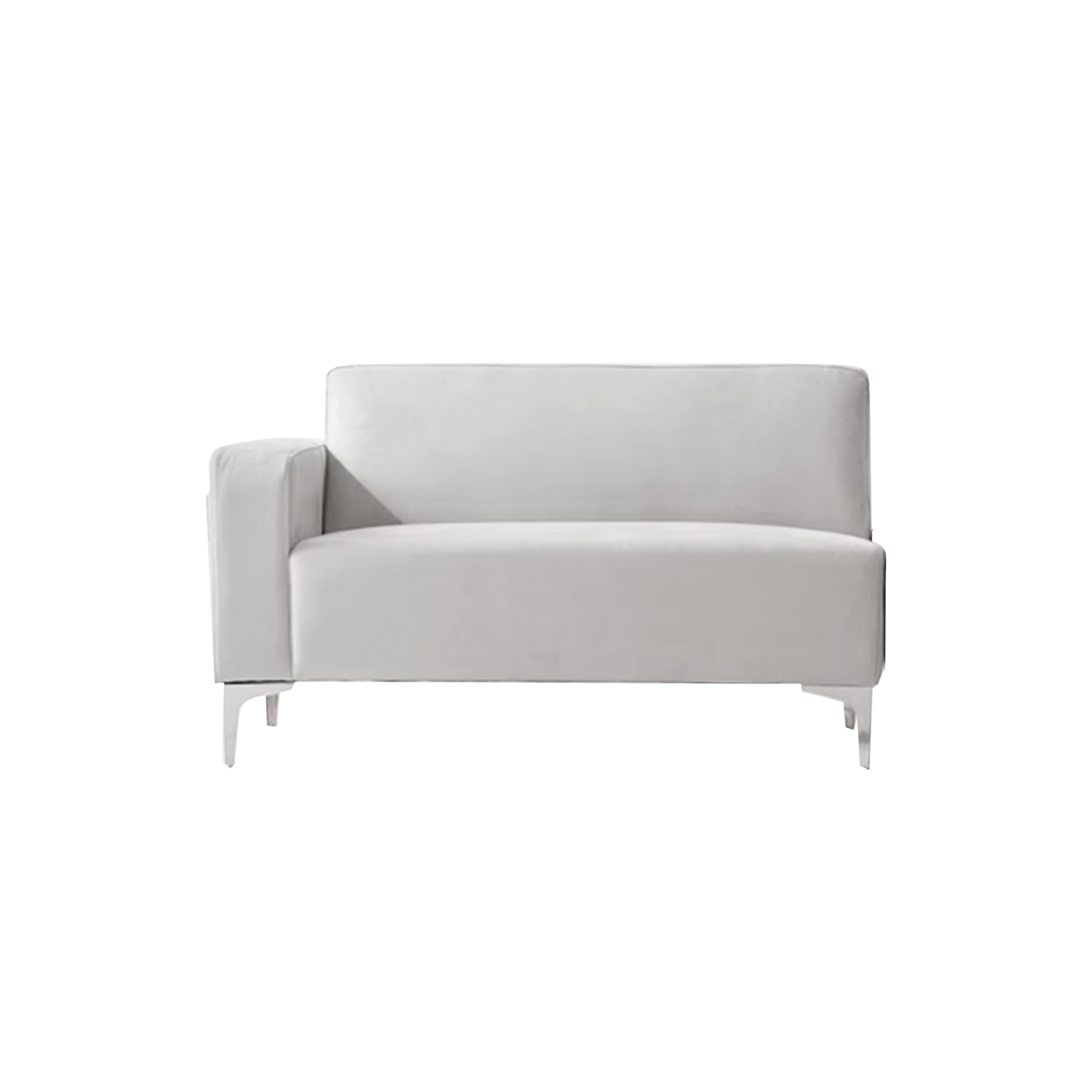 Macaron 2 Seater Left Arm Chaise Sofa - Light Grey (Pet Friendly)