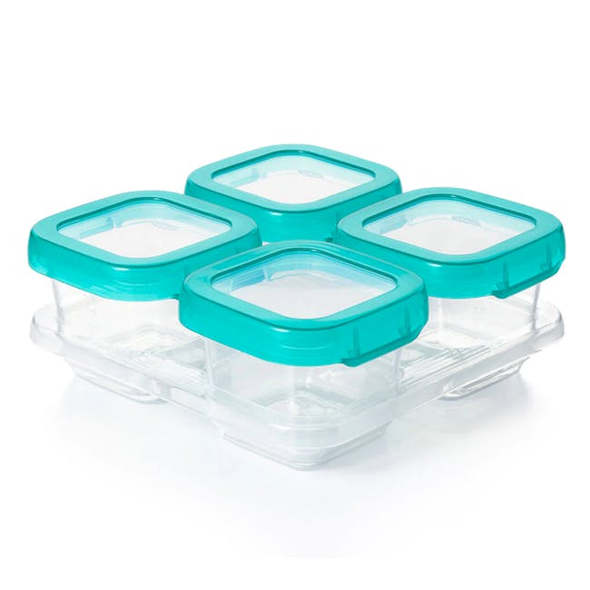 OXO Tot Baby Blocks Freezer Storage Container Set 6oz - Teal - 0