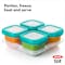 OXO Tot Baby Blocks Freezer Storage Container Set 6oz - Teal - 5