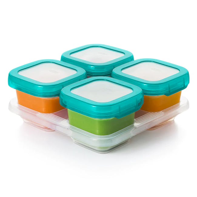 OXO Tot Baby Blocks Freezer Storage Container Set 6oz - Teal - 10